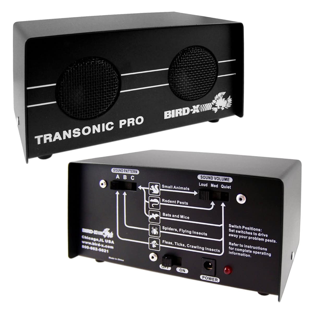 Front and back of transonic pro